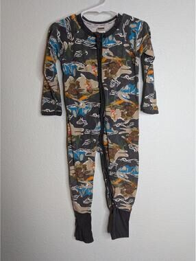 Disney x Bonds Wondersuit toddler sleeper pajamas featuring Moana and Maui print